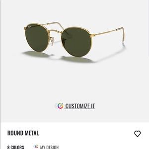Ray ban round metal sunglasses